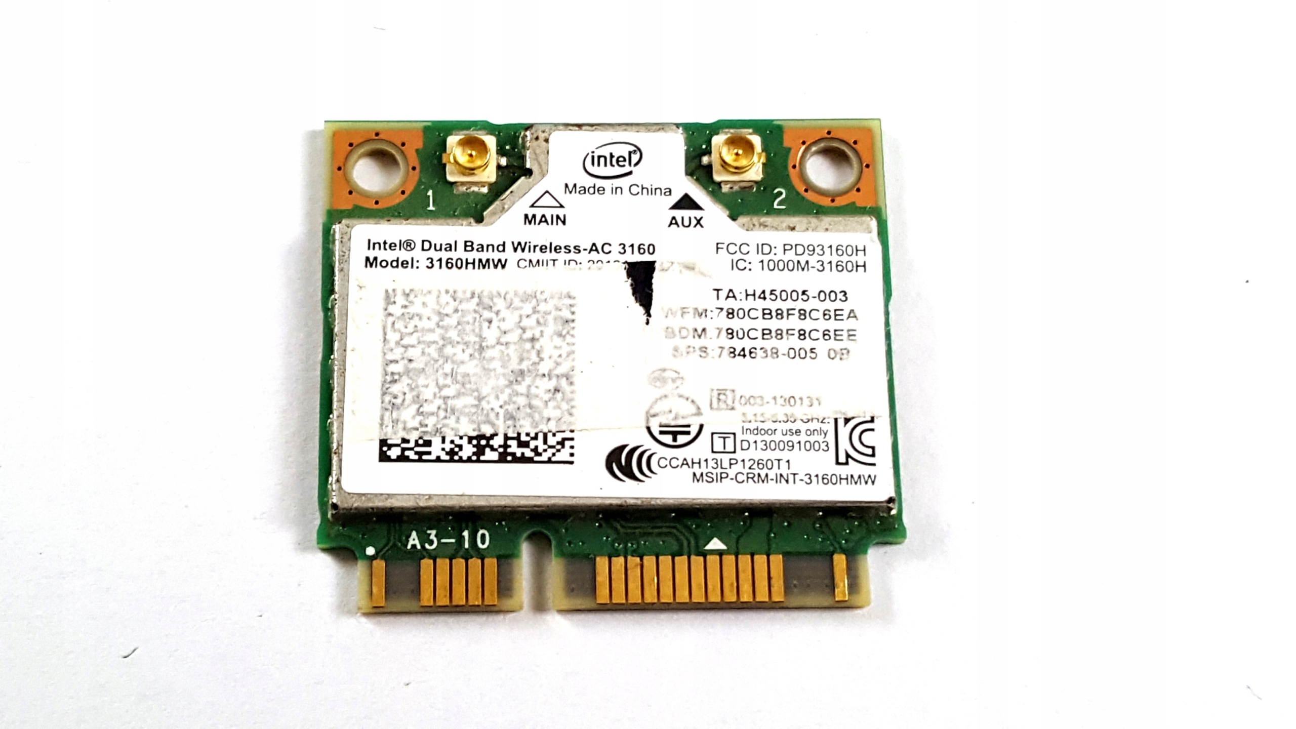 KARTA WIFI INTEL DUAL BAND WIRELESS-AC 3160HMW