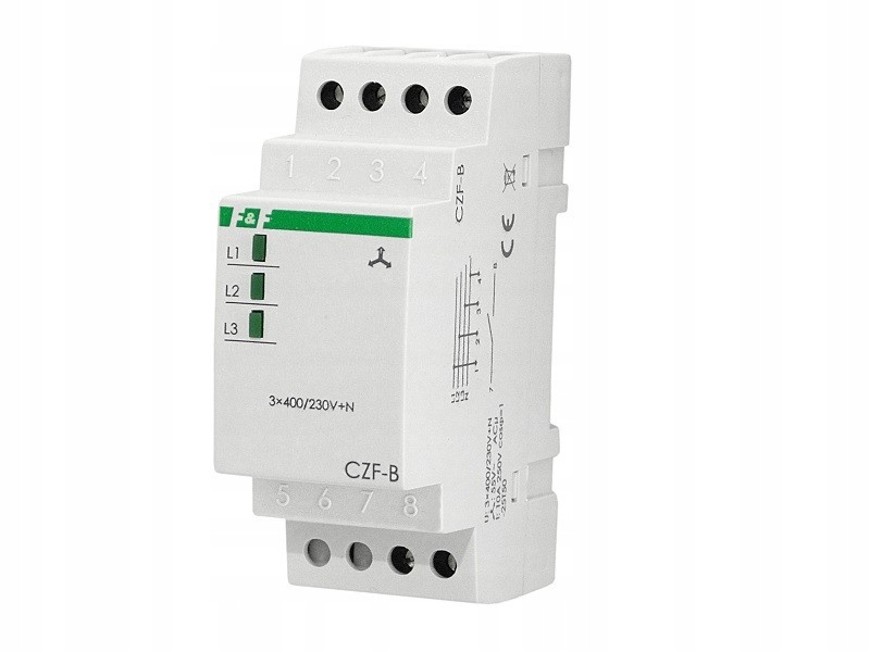 Snímač výpadku fáze relé 230V max10A 1Z 4sek 55V F&f 3041