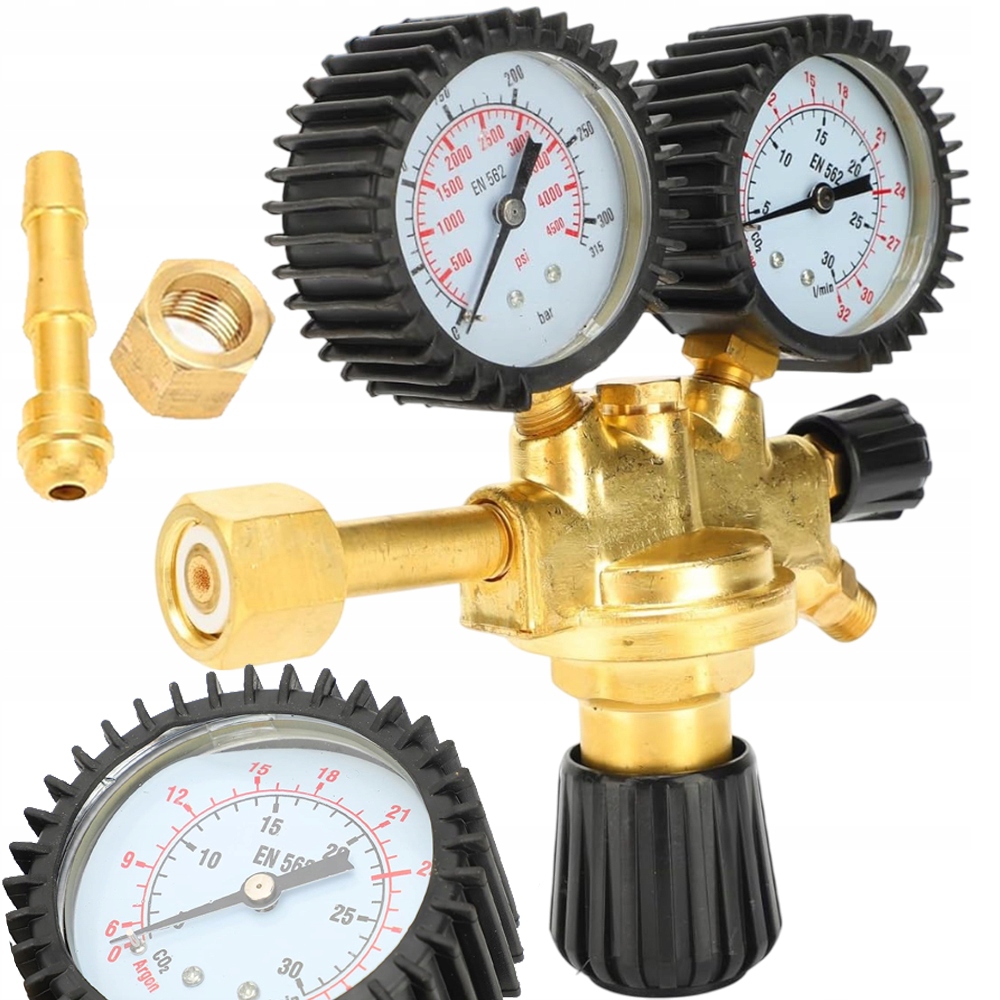 Tlakový Reduktor 2 Ventily Mig Mag CO2 Argon Pro Migomat Plynové Láhve