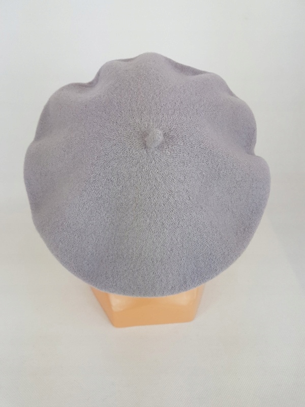 9 BERET FEZKO kolor SZARY rozm. 11'' Wzór dominujący bez wzoru