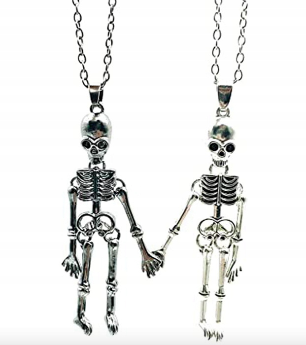 

Naszyjniki 2SZT Szkielety Dance Macabre Dla Pary
