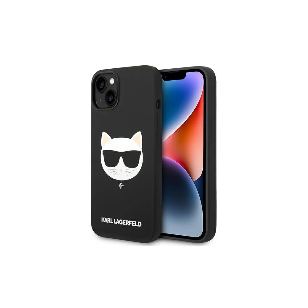Karl Lagerfeld Pouzdro pro iPhone 14 Plus/15 Plus Choupette MagSafe Černé