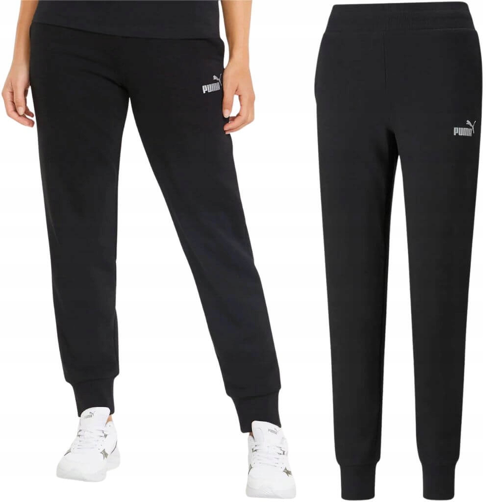 Dámské kalhoty Puma Ess Metallic Tr černé sportovní jogger tepláky XL