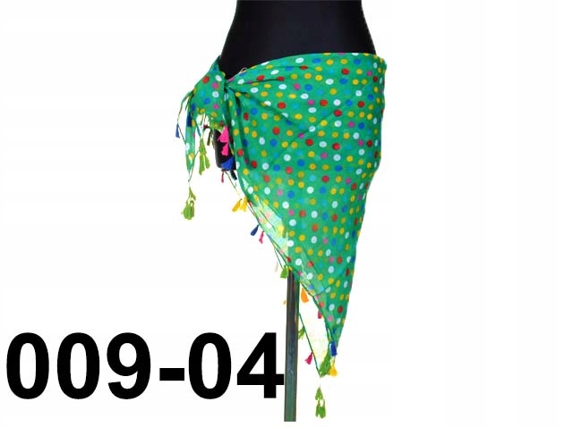 CHUSTA PLAŻOWA W GROSZKI PRZEWIEWNE PAREO 009-04