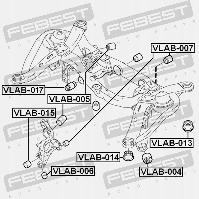 Tuleja wahacza VOLVO XC90 2003- Producent części Febest