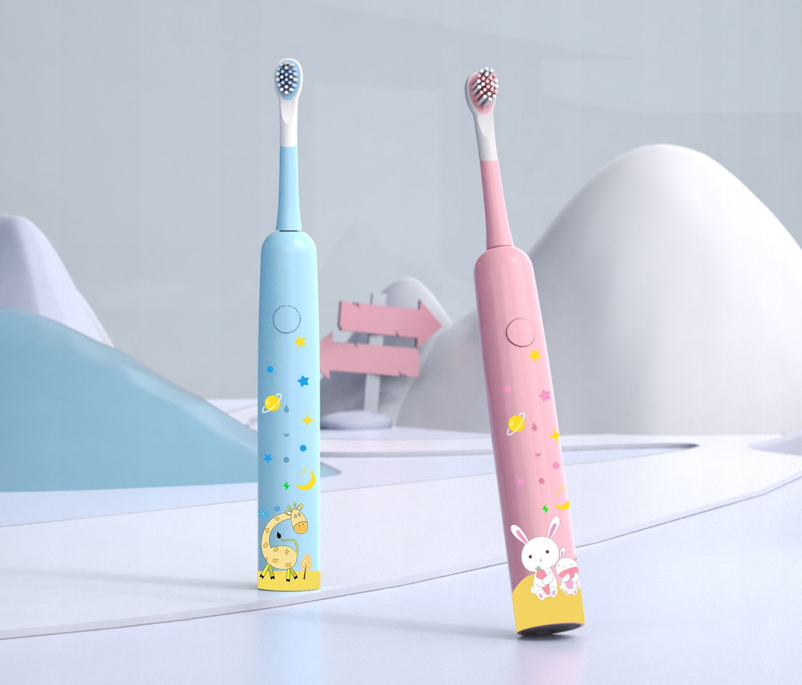 SZCZOTECZKA SONICZNA ELEKTRYCZNA DLA DZIECI DO ZĘBÓW RÓŻOWA HEELLY Kolor dominujący różowy