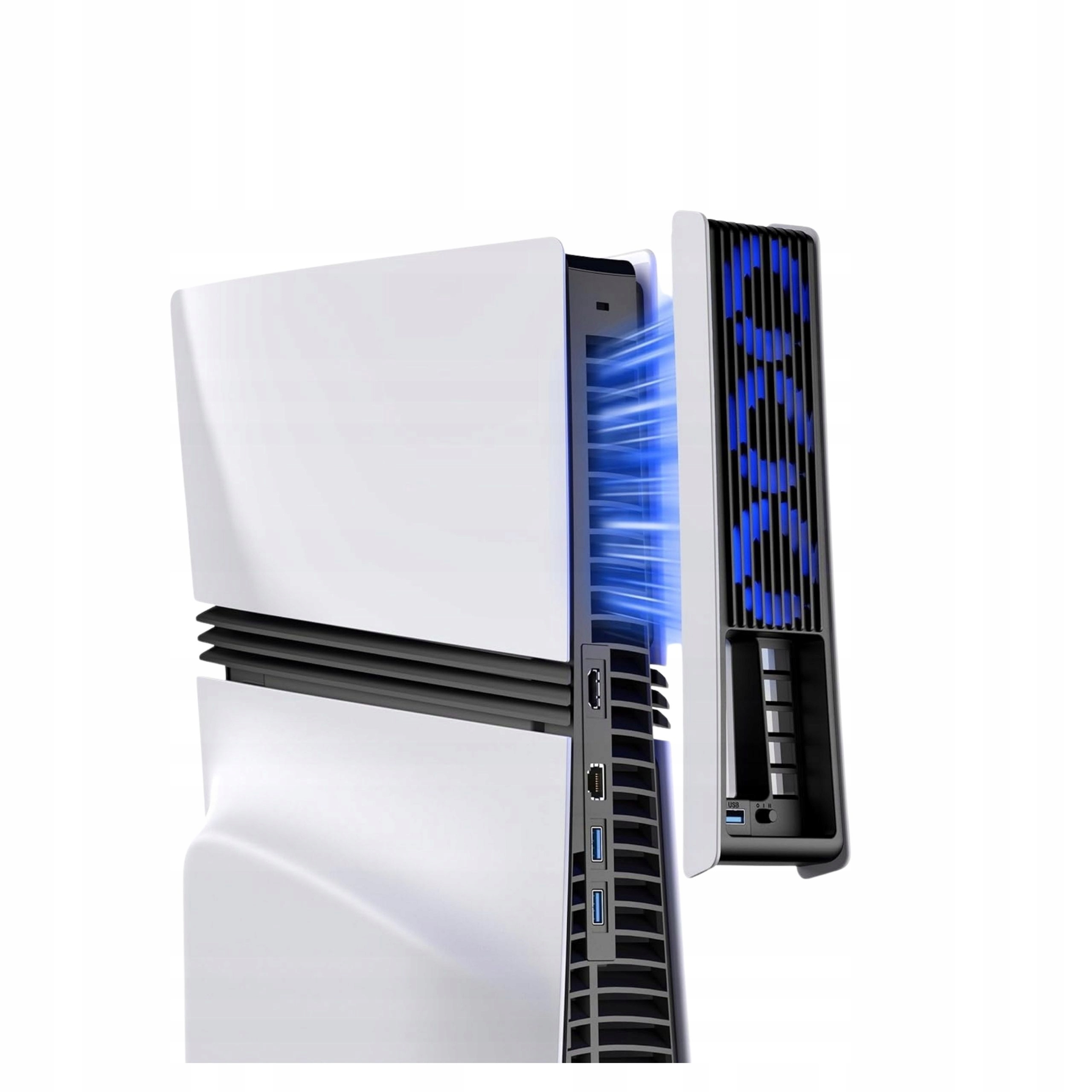 Wentylator chłodzący do PS5 Pro 3x turbo, Usb 3.0, Led, auto speed cichy
