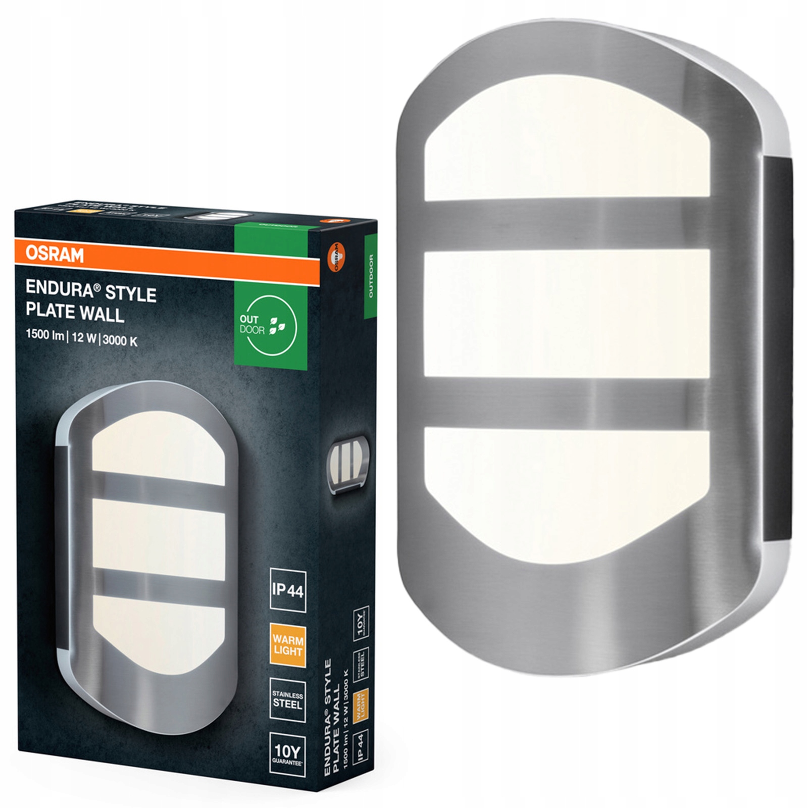 Zahradní nástěnné svítidlo Led venkovní lampa 12W 650lm 3000K IP44 Endura Osram