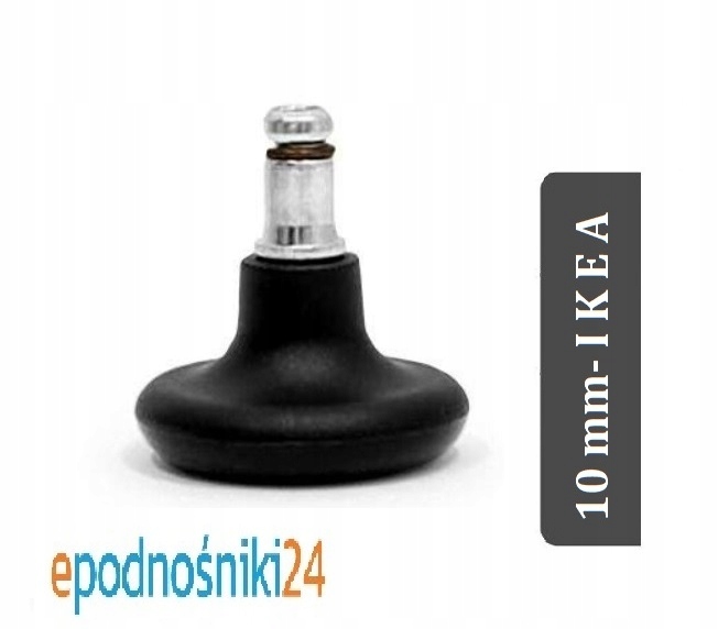 

Stopki do fotela krzesła obr fi 10 mm Ikea Czarna