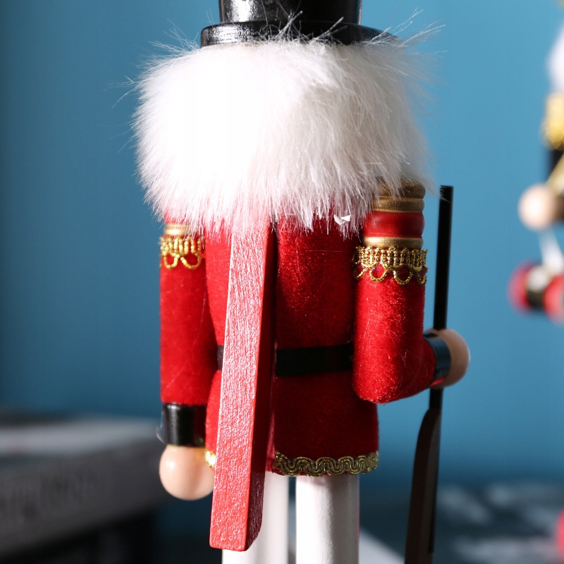 DZIADEK DO ORZECHÓW DREWNIANA FIGURKA OZDOBA ŚWIĄTECZNA ŻOŁNIERZYK 30 CM v2 Wysokość produktu 30 cm