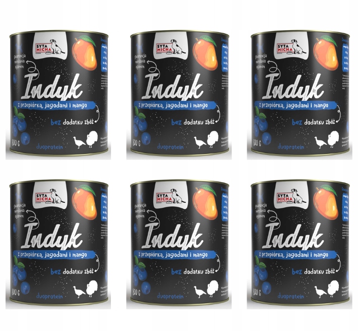 Syta Micha Krůta s křepelkou, borůvkami a mangem krmivo pro psa Bez Obilovin 6x800g