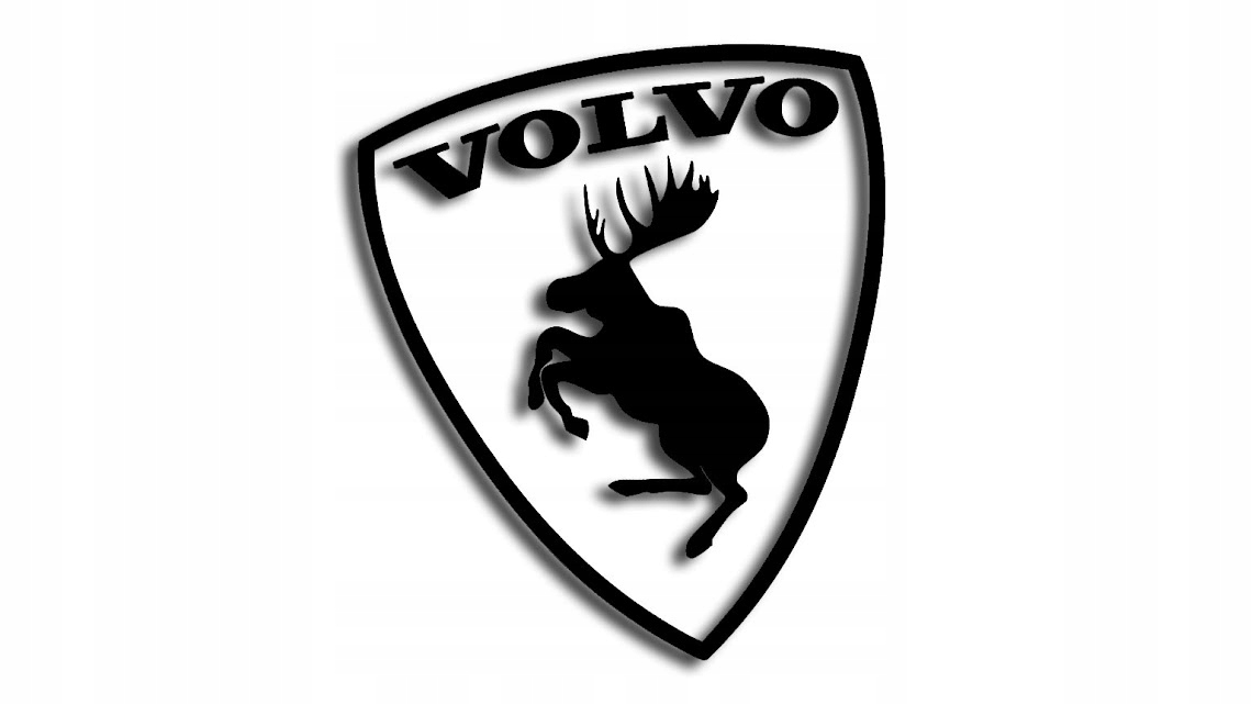

Wycinana naklejka Łoś Volvo czarna