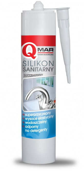 

Silikon sanitarny Qmar bezbarwny 300ml Stop Pleśni