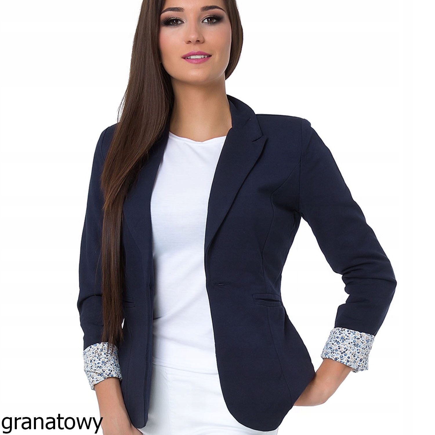 723_ 3XL _KLASYCZNA BAWEŁNIANA MARYNARKA KOLORY Odcień chabrowy