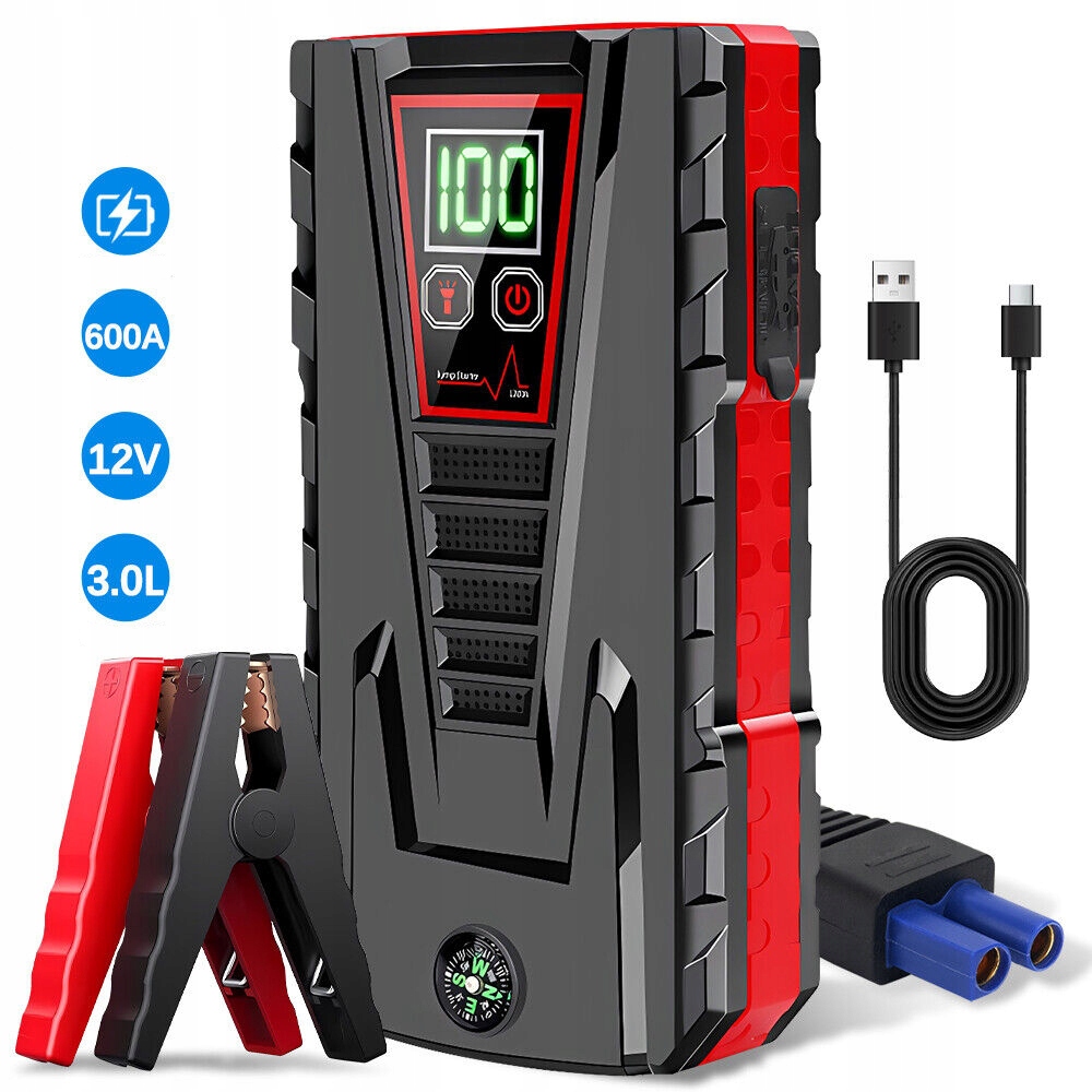 99800 mAh Startér Automobilového Autostartovacího Zařízení, Nouzová Powerbanka