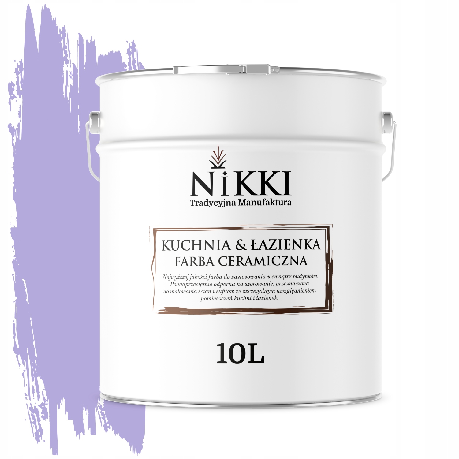 Keramická Farba Kuchyňa Kúpeľňa Vresová H2743 Hlboká Matná 10 L Nástenná