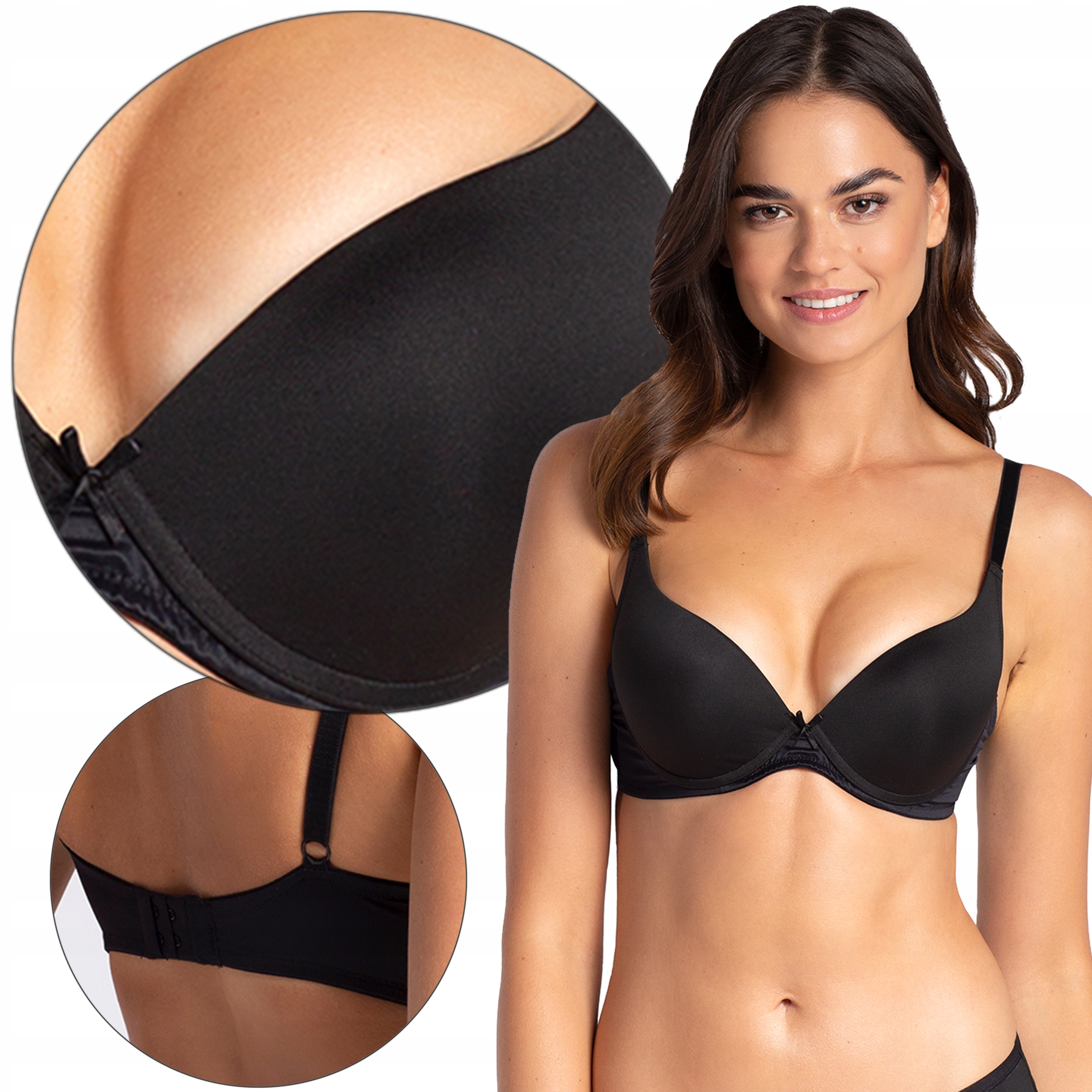 

Klasyczny Biustonosz Push-Up Gatta Emma Czarny 65E