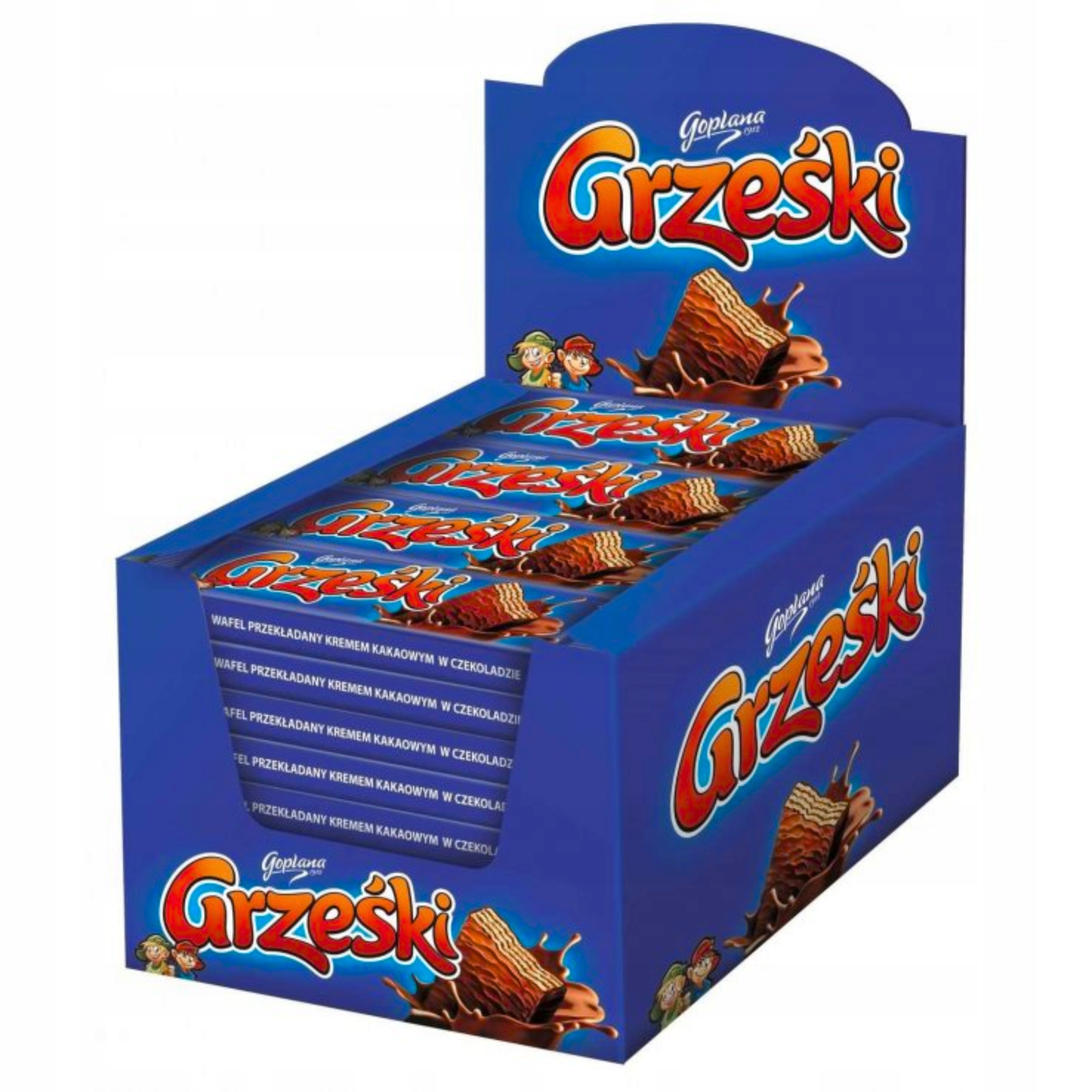 Levně Grześki Oplatek plněný kakaovým krémem v čokoládě 36g x 36 kusů