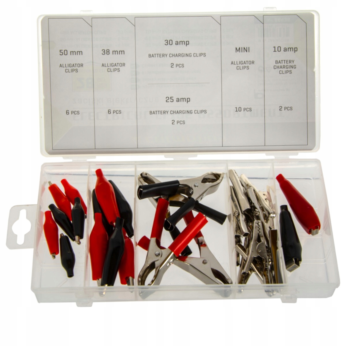 ZESTAW KROKODYLKI KROKODYLKÓW ELEKTRYCZNYCH 28szt Marka Geko