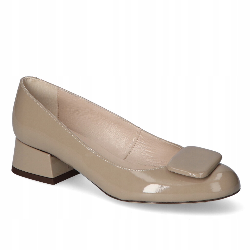 Kotníkové lodičky Kotyl 2145 Cappucino Béžový lak 37