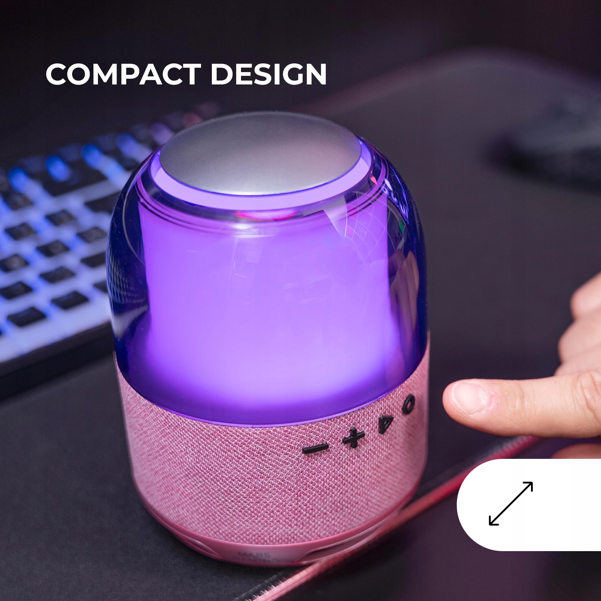 MARS GAMING Kompaktowe Głośniki RGB Do Gier MSCUBEW — miniatura 4