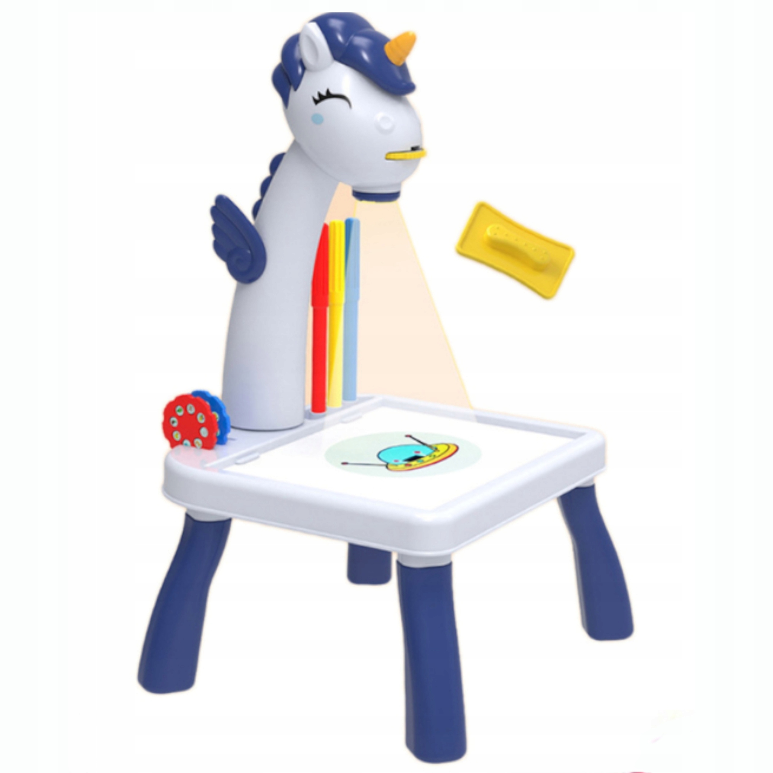 Projektor do rysowania stolik jednorożec 2200-8N Kolor niebieski