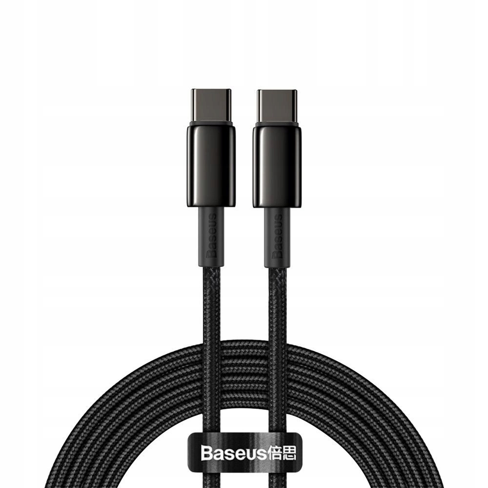 Kabel Baseus CATWJ-A01 Usb-c Usb-c Pd Qc 100W 5A 480Mb/s 2m czarny