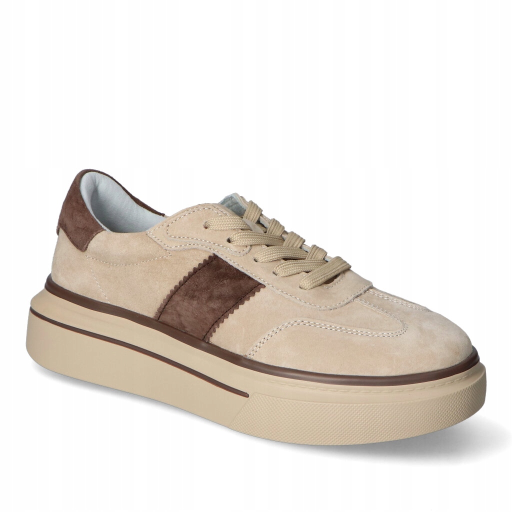 Tenisky Goodin GD-LX1183 Béžová/Hnědá semišová barva 41