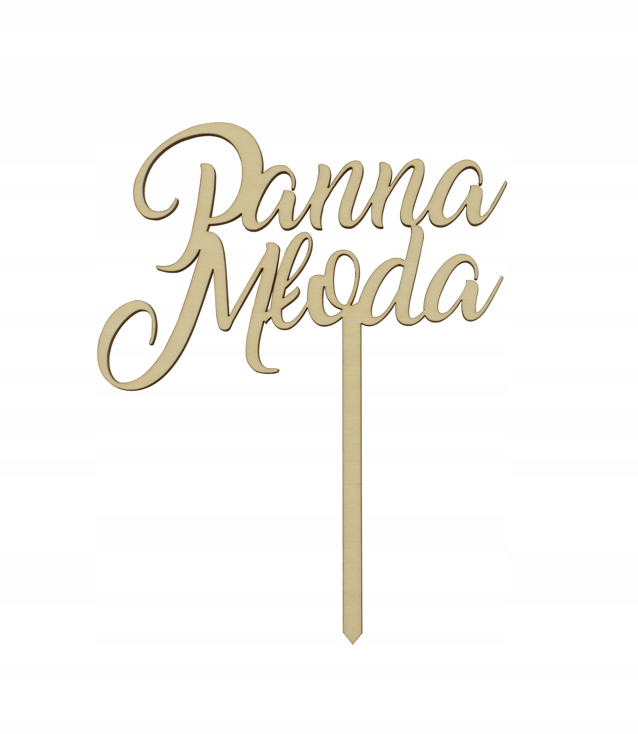 

Drewniany topper na tort, panna młoda, wesele,20cm