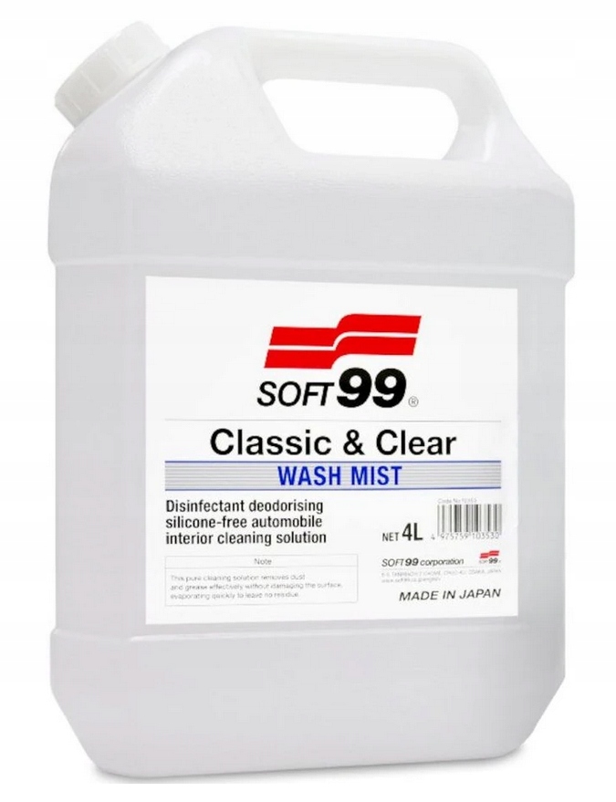 Soft99 Wash Mist czyszczenie elementów wnętrza 4L
