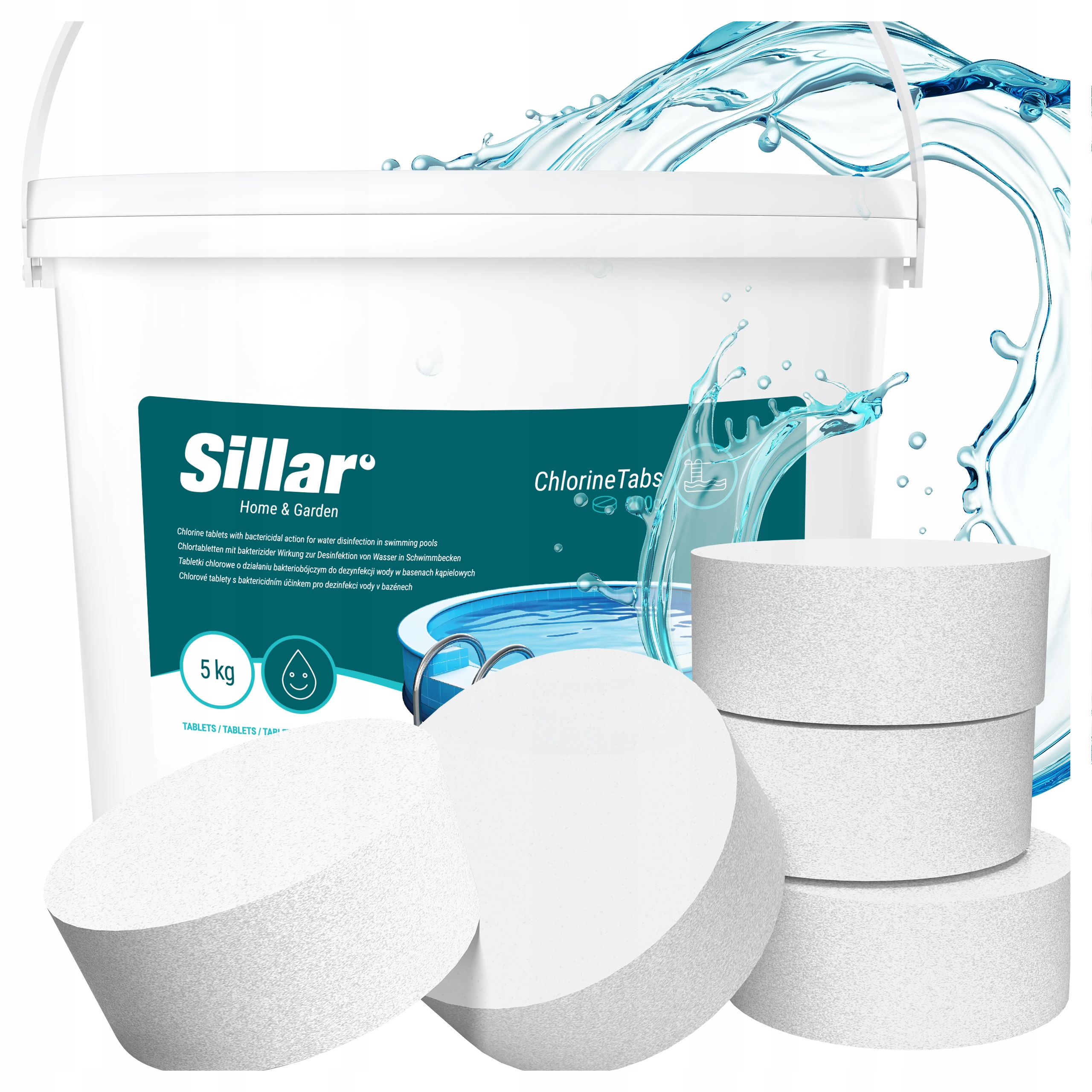 Chlorowe tabletki do basenu 5kg 200g chlor do basenu jacuzzi spa chemia