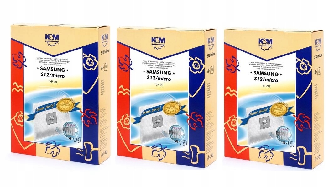 WORKI FLIZELINOWE DO ODKURZACZA K&M S12 MICRO 12SZT