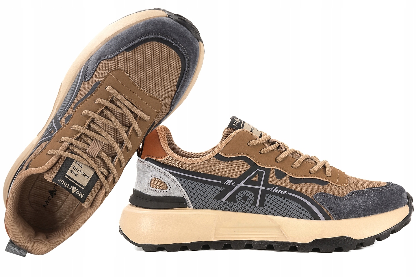 McArthur MC16 Sportovní Boty Pánské Tenisky Pu hnědé 44 Hnědá