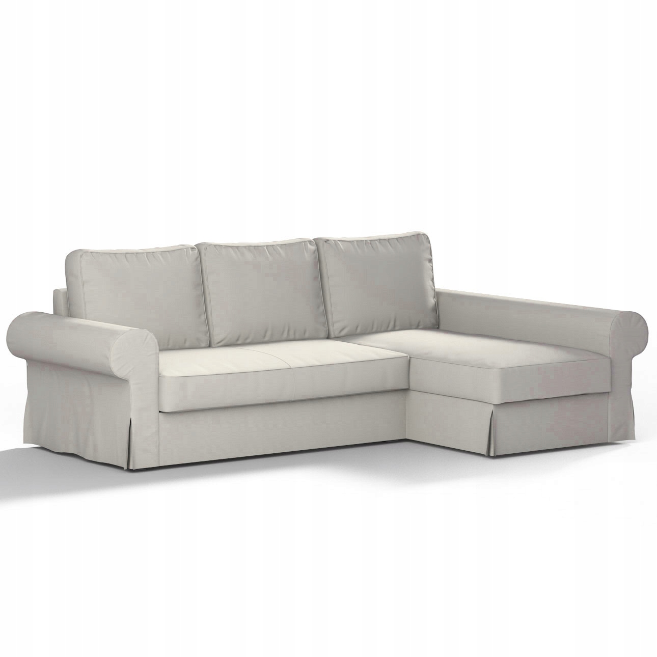 Dekoria potah na rozkládací pohovku Backabro s lehátkem Ikea, šedý