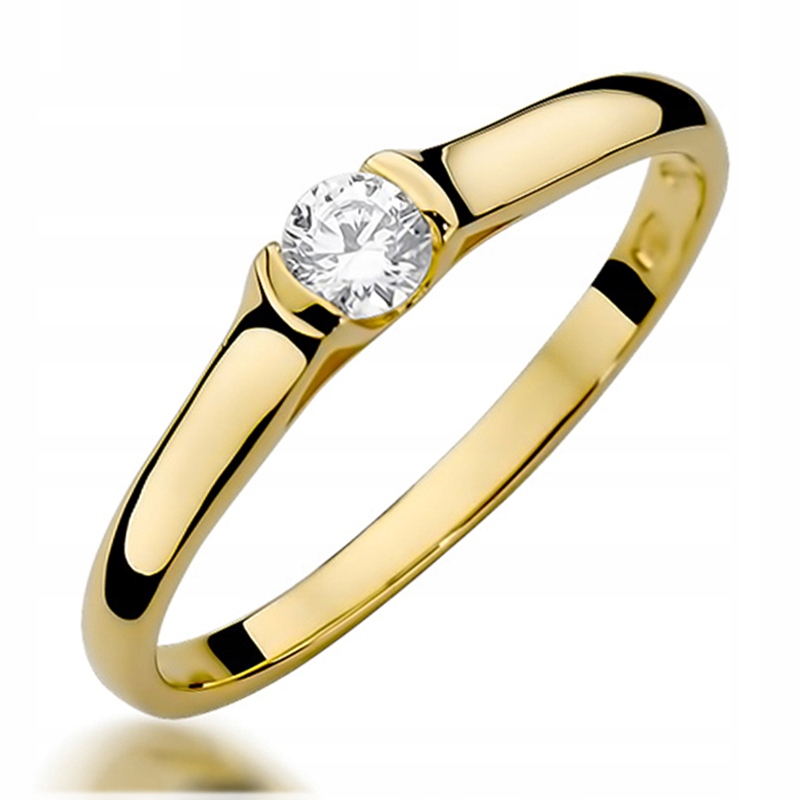 Zlatý Prstýnek s Briliantem 0,15 ct