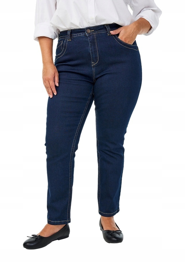 Plus Size Zizzi Klasické Modré Džíny Zúžené 390B N82 44