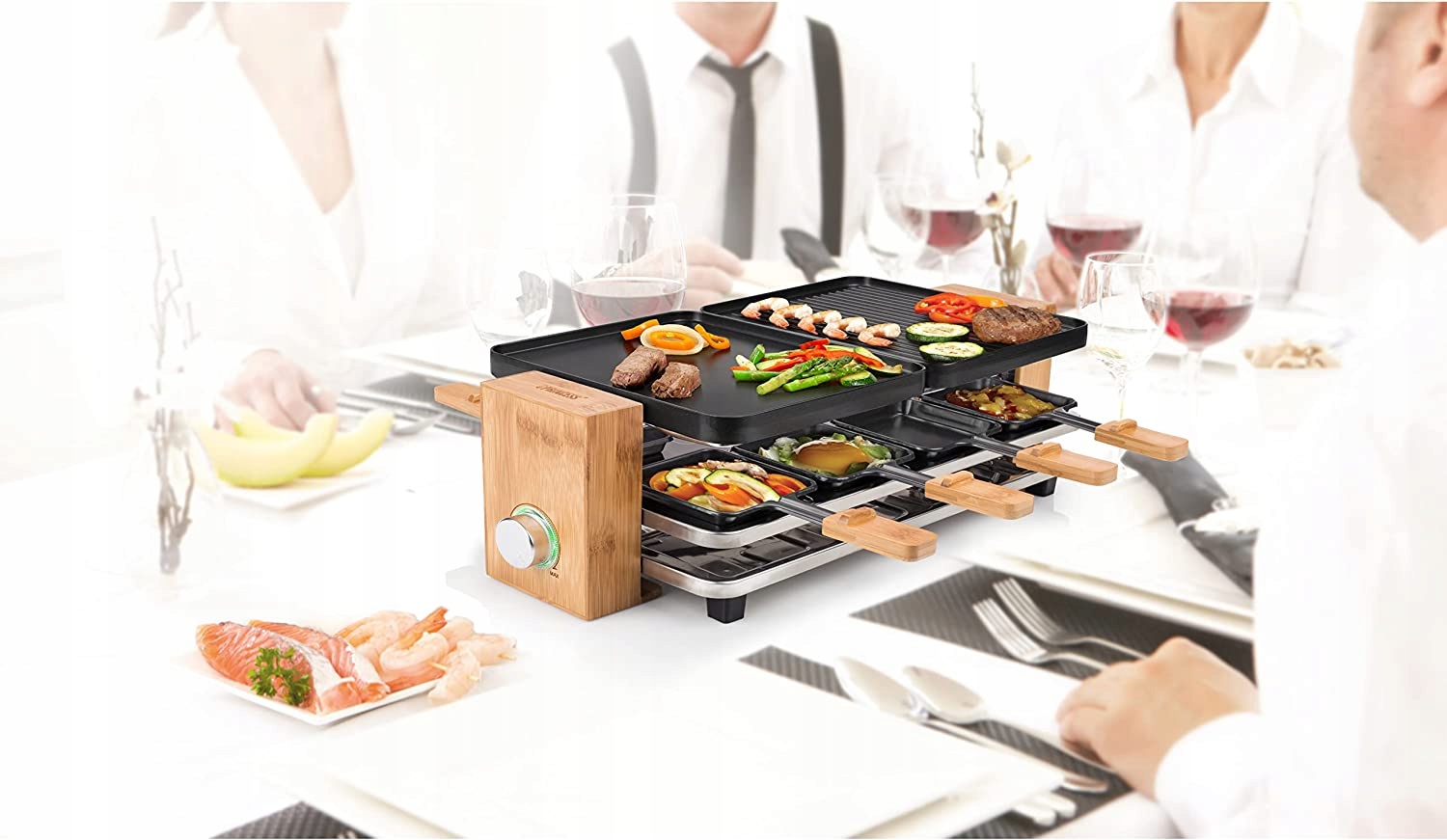 GRILL RACLETTE ELEKTRYCZNY 1200 W Princess Pure 8 EAN (GTIN) 84763476238460