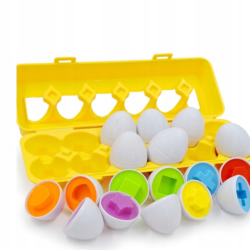SORTER JAJKA UKŁADANKA EDUKACYJNA ZABAWKA PUZZLE MONTESSORI DOPASUJ KSZTAŁT Stan opakowania oryginalne