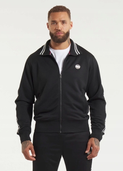 Bluza męska rozpinana Pit Bull Oldschool Tape Logo 26 czarna XL