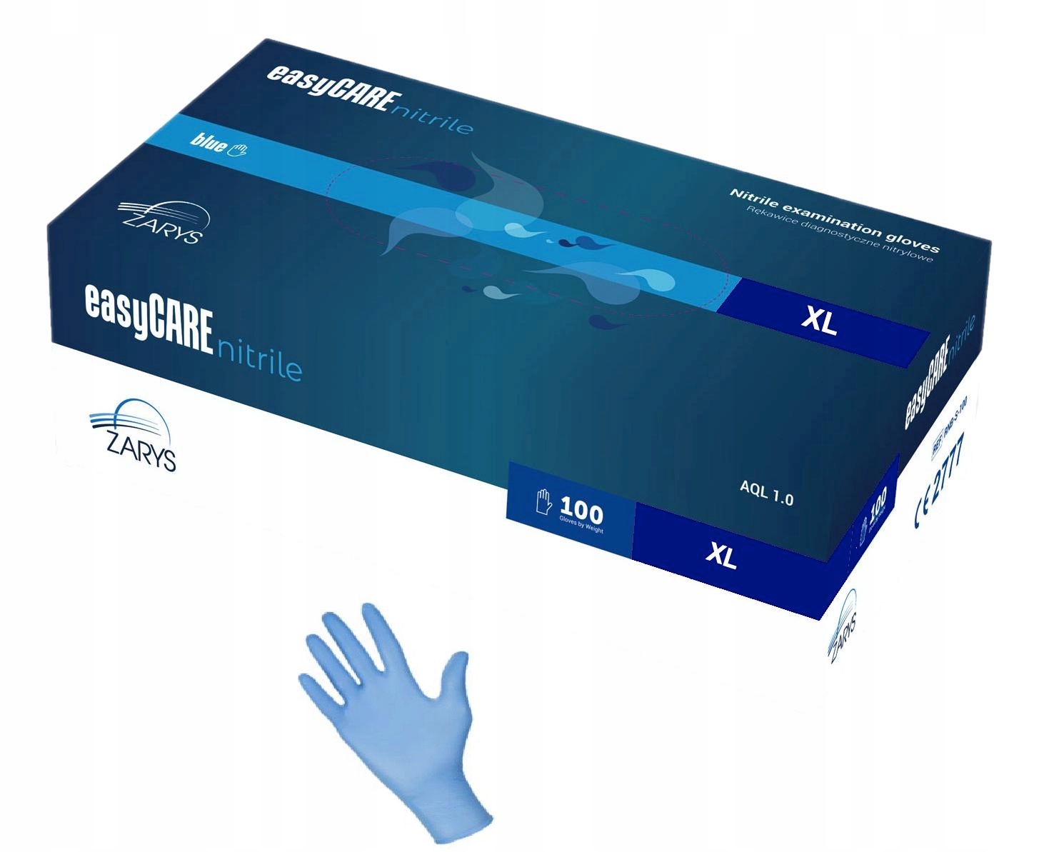 

Rękawice rękawiczki Nitrylowe Bezpudrowe blue XL