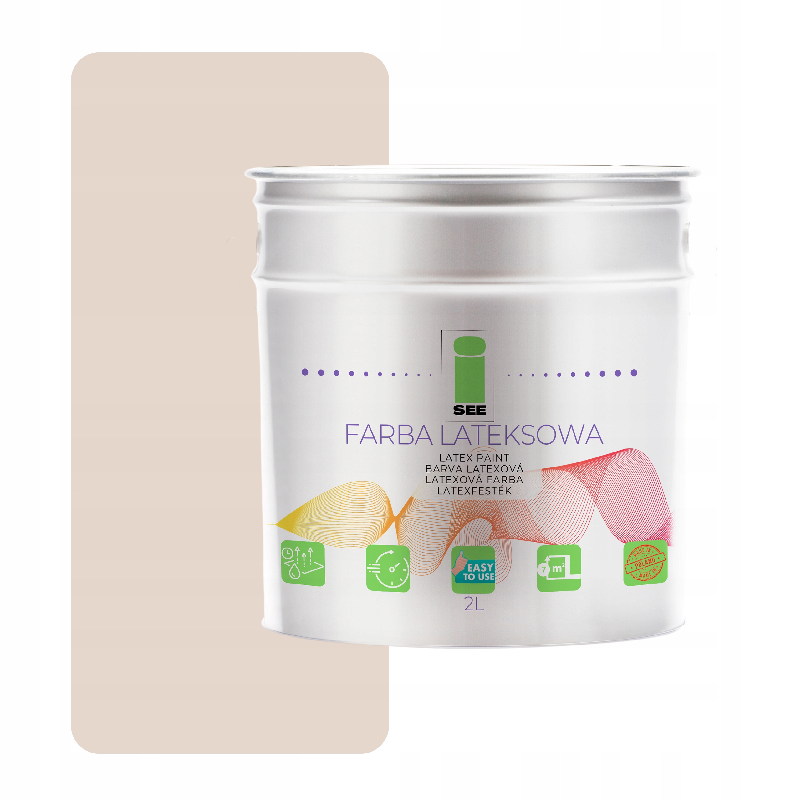 Barva Prodyšná, Teplá Béžová, 2 L, Hypoalergenní