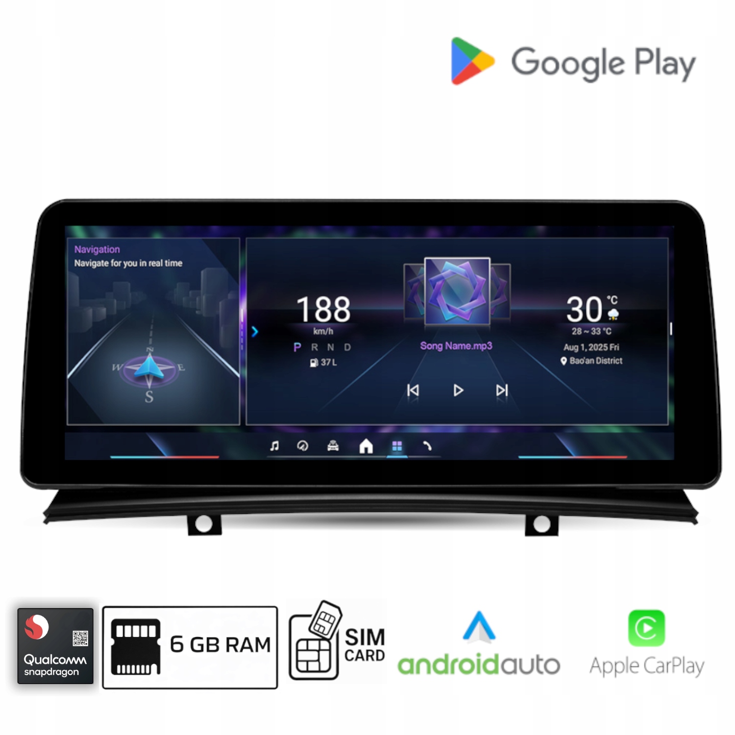 Android rádio Bmw X3 E83 Android Auto CarPlay Qualcomm 668s 6 Gb Ram