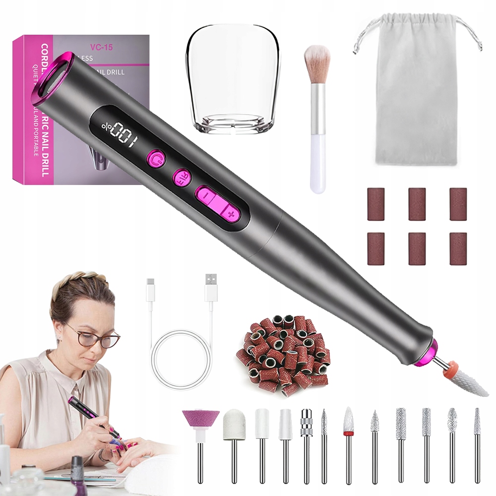 Profesionální Bruska Výkonná Sada Pro Péči O Nehty