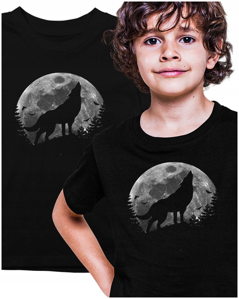 

Moon Wilk Księżyc Wolf 3D Koszulka Wiedzmin 128