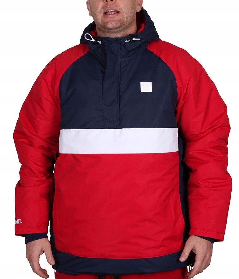 Zimní Bunda Mass Dnm Kangaroo v červené barvě, přes hlavu, velikost S