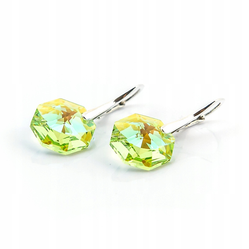 

Kolczyki srebrne z kr. Swarovski Octagon Lper Blab