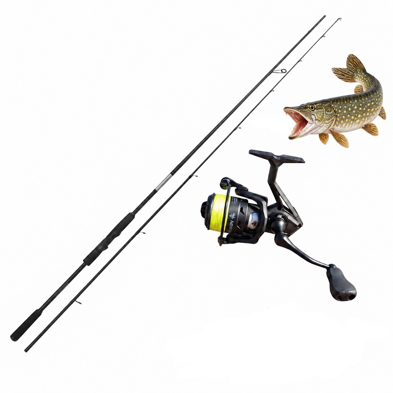 Zestaw Kraken Black Pearl Wędka 2,44m 12-50g Kołowrotek 4000+PLECIONKA 9X