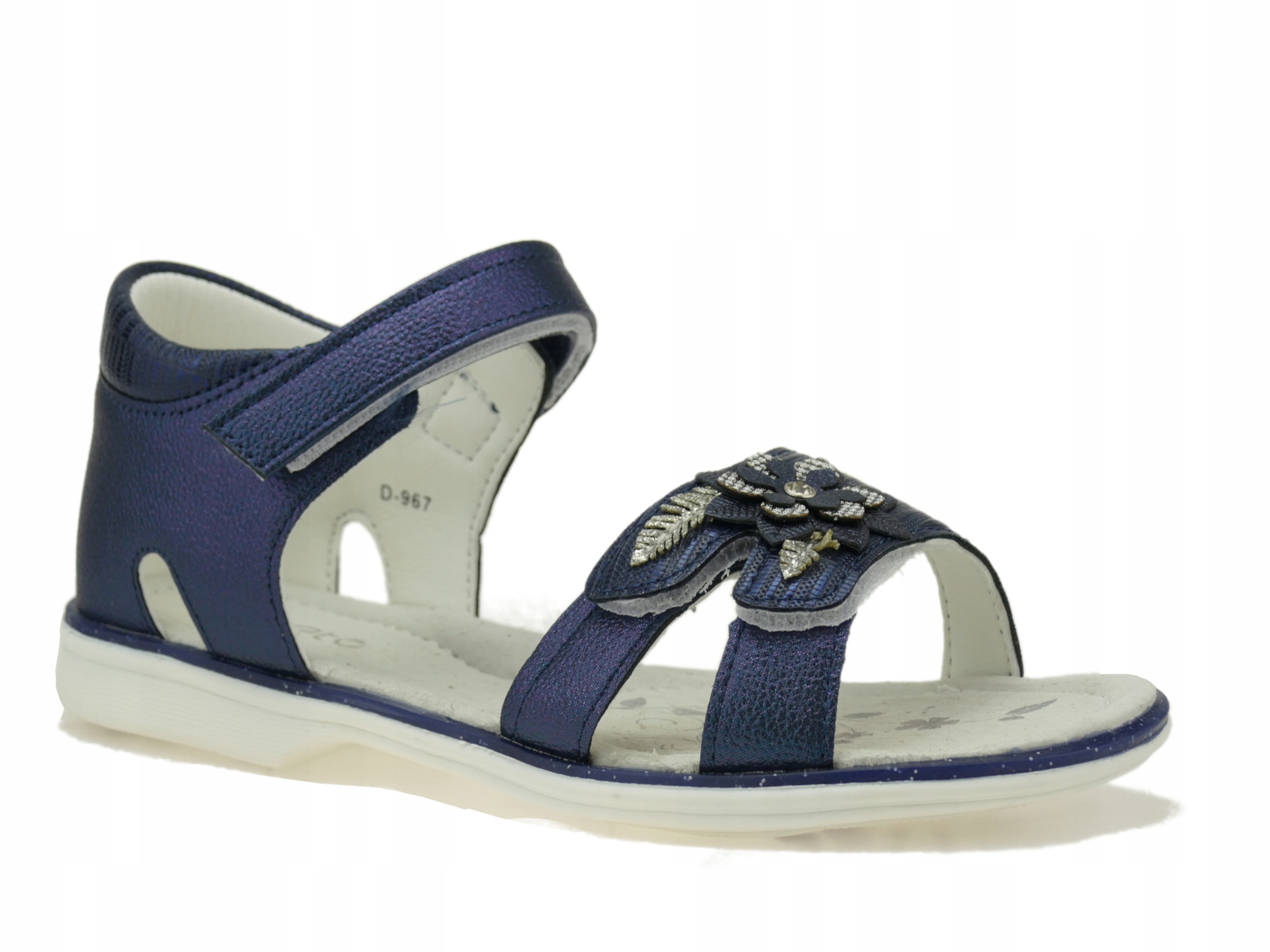 SANDAŁY DZIEWCZĘCE BUTY DZIECIĘCE SANDAŁKI NA RZEPY WKŁ. SKÓRA R. 31 Marka Gelteo