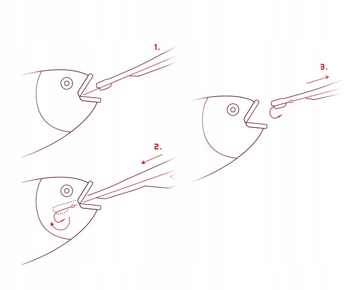 Narzędzie do usuwania haczyków Delphin Hooky Długość 11 cm