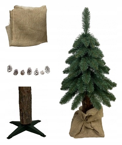 

Choinka Sztuczna sosna na pniu 120CM Gęsta Premium